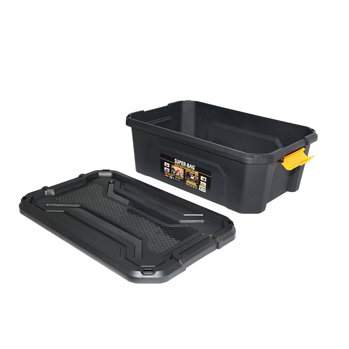 Cutie depozitare cu capac pentru sarcini grele 30L 580x380x200mm